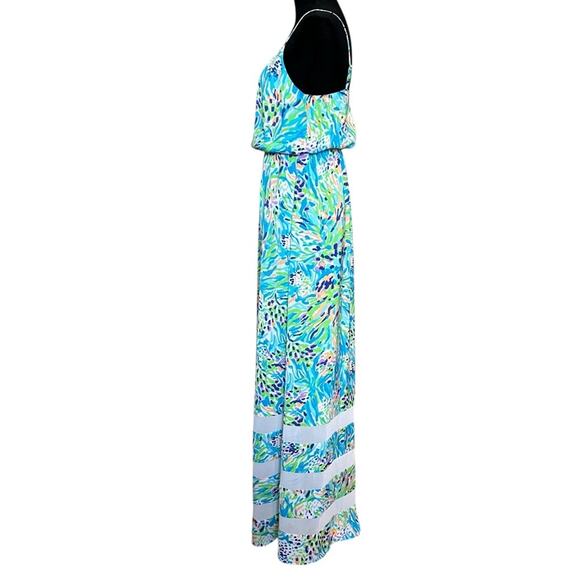 Lilly Pulitzer Deanna Maxi Dress Sea Soirée Vacation Beach Cruise Colorful Small - Picture 5 of 14